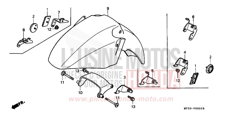 KOTFLUEGEL, VORNE von Pan-European ABS CANDY GLORY RED-U (R101D) von 1994